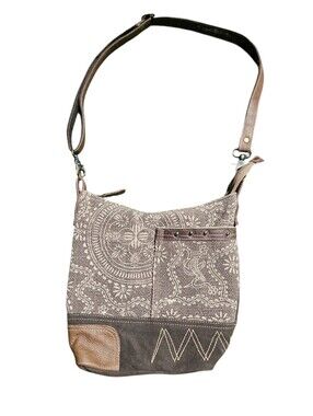 Myra Vintage Carved Shoulder Bag